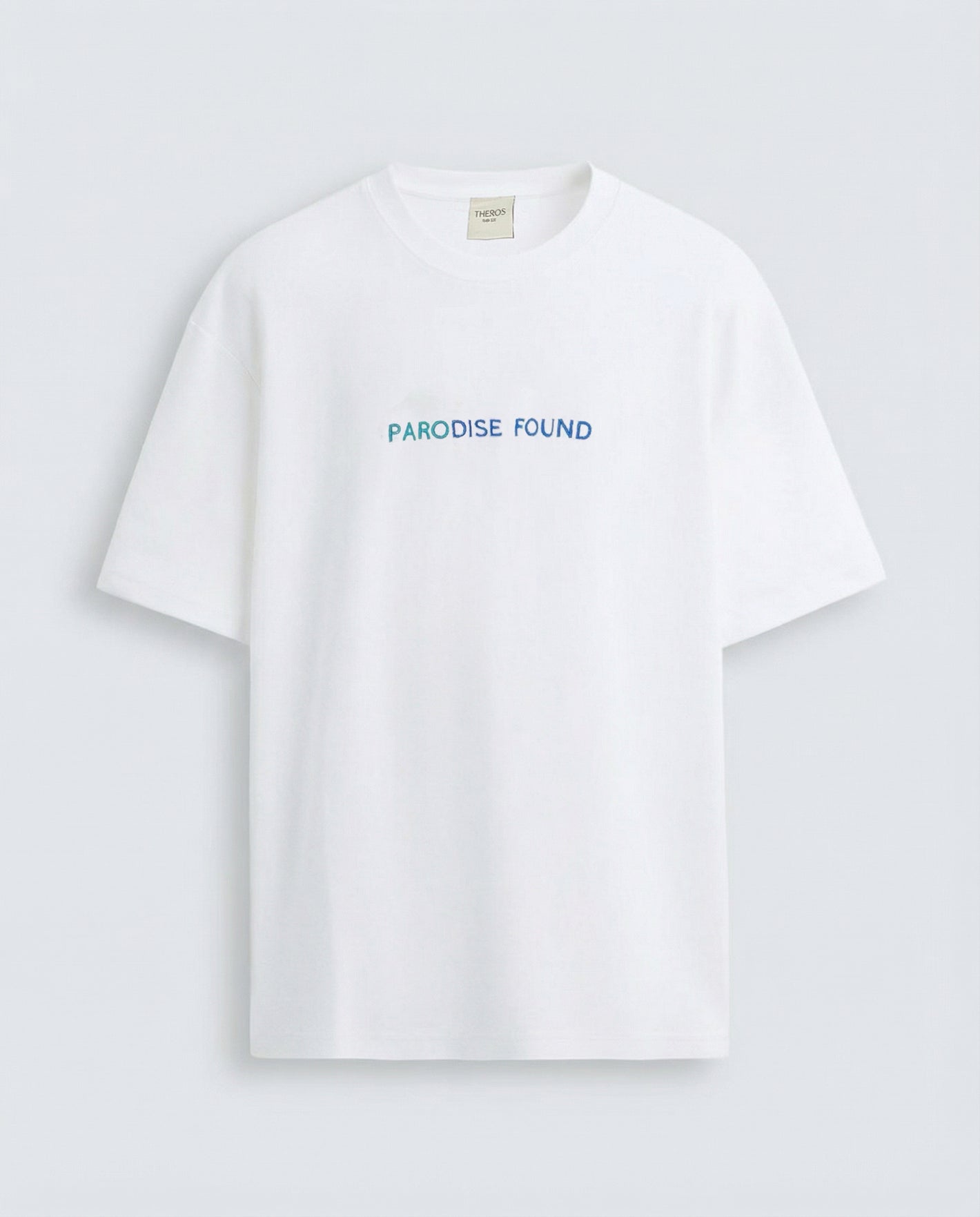 White t-shirt "PARODISE FOUND"